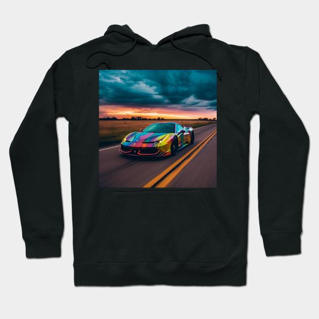 Supercar,Speed,Nature,Awe,Engineering,Marvel,ThrillOfSpeed,HumanInnovation,PreserveAndProtect,Harmony,With,Nature,Adventure,Awaits,BreathtakingScenery,Human,Progress,Ingenious,Design,Racing,Through,Beauty Hoodie by Crystal6789